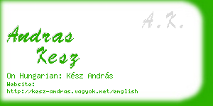 andras kesz business card